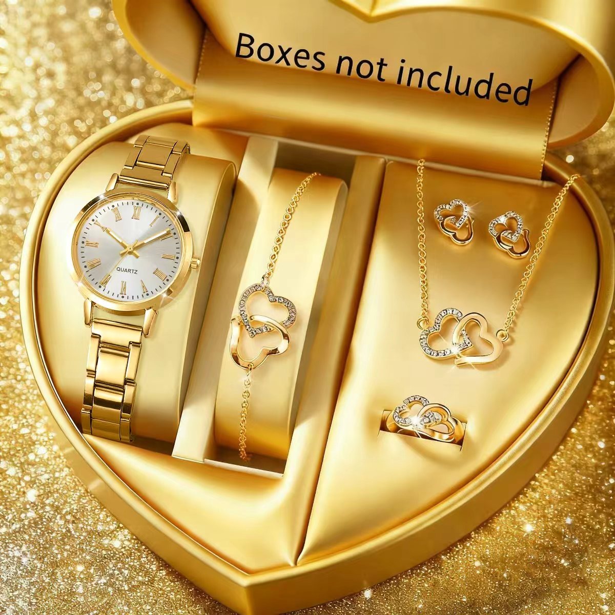 Jewelry Watches For Ladies - Reloj de cuarzo para mujer, conjunto