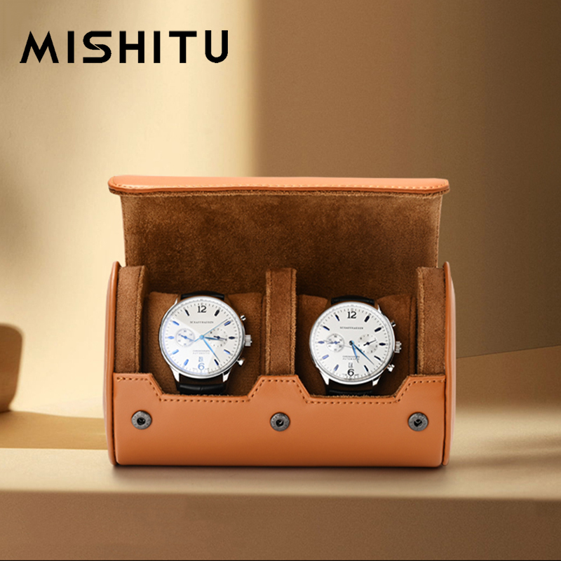 Jewelry Watches For Men - MISHITU-rollo de almacenamiento de reloj con