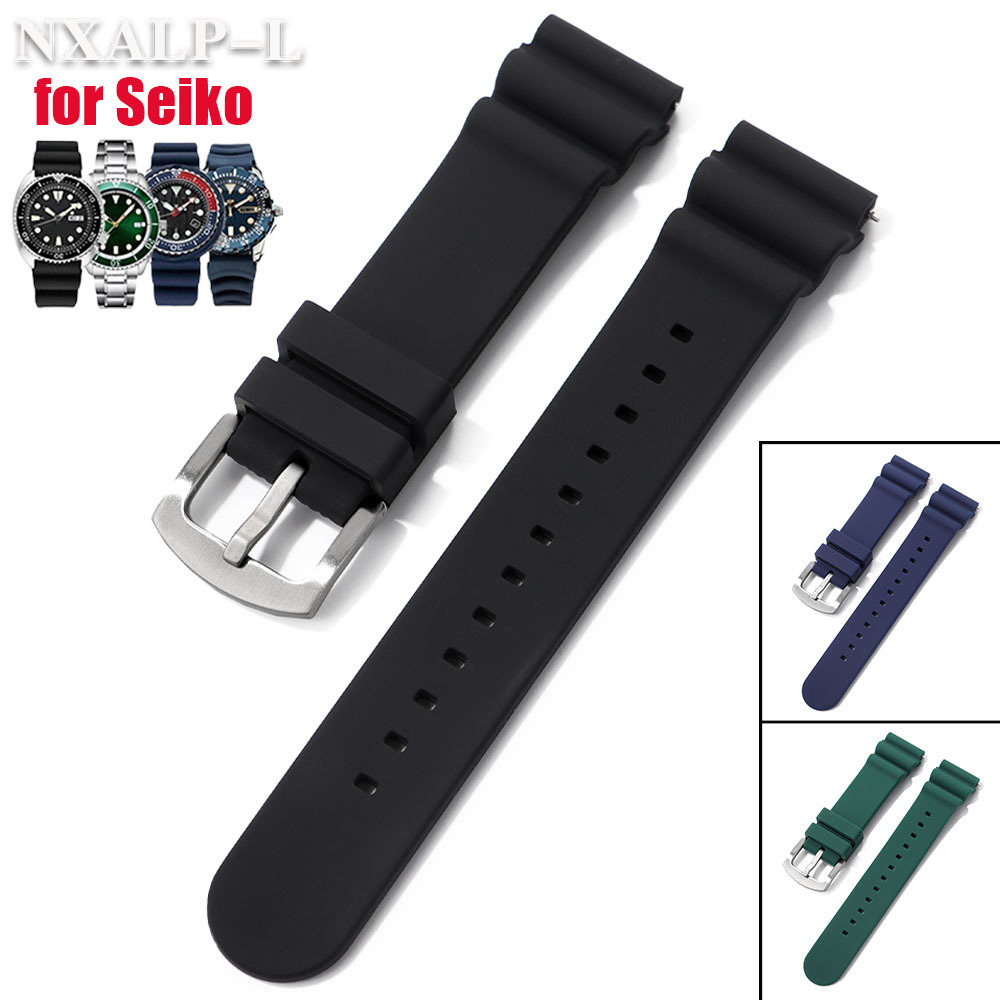 Seiko Watch 5 Sports - Correa de reloj de silicona de