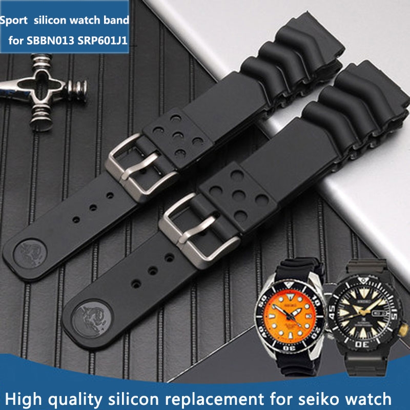 Seiko Watch 5 Sports - Correa de reloj deportiva de caucho