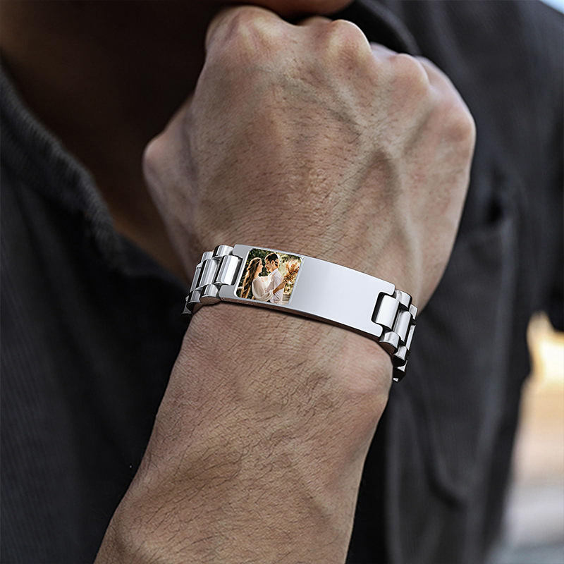 Pulsera con texto de imagen pe - Jewelry Watches For Men reseña y precio