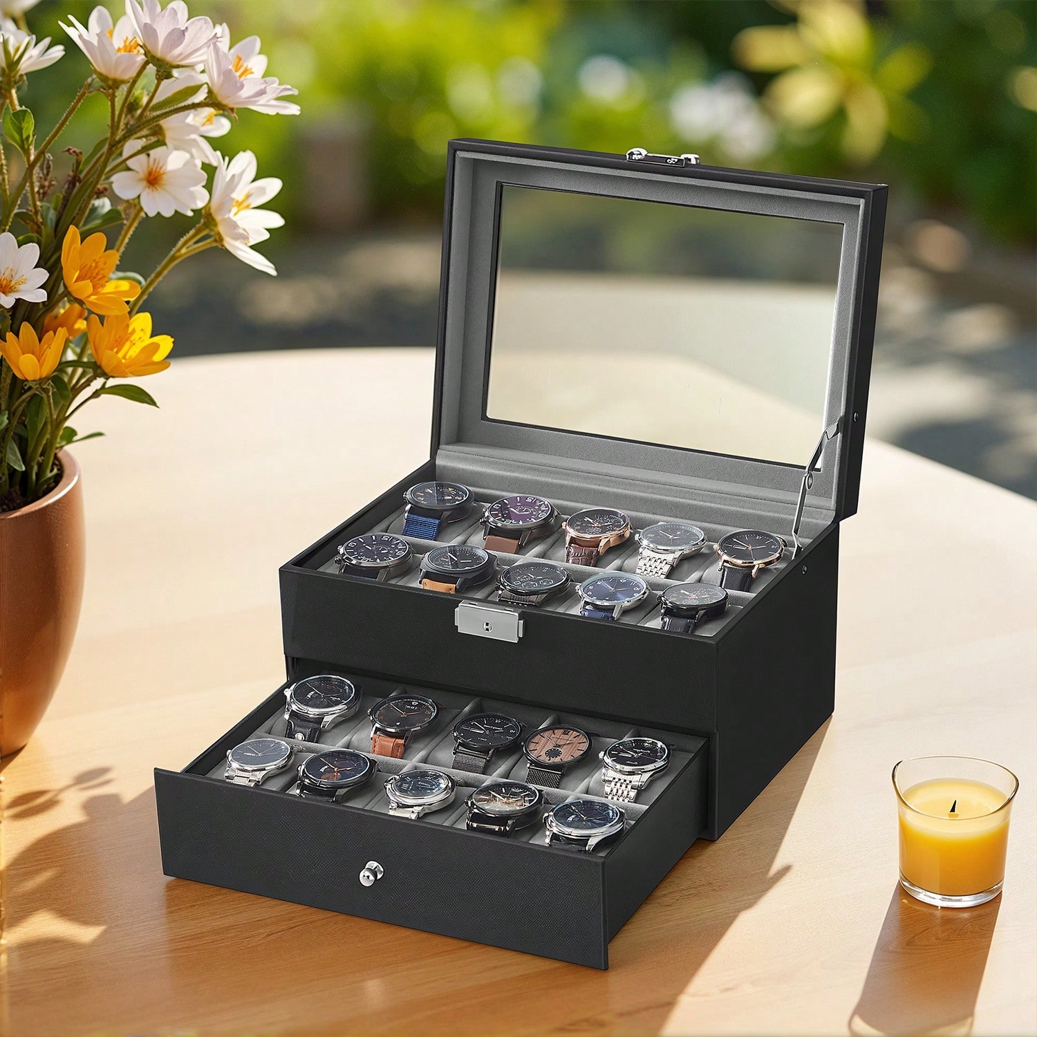 Caja para Relojes de 20 Ranura - Jewelry Watches For Men reseña y precio
