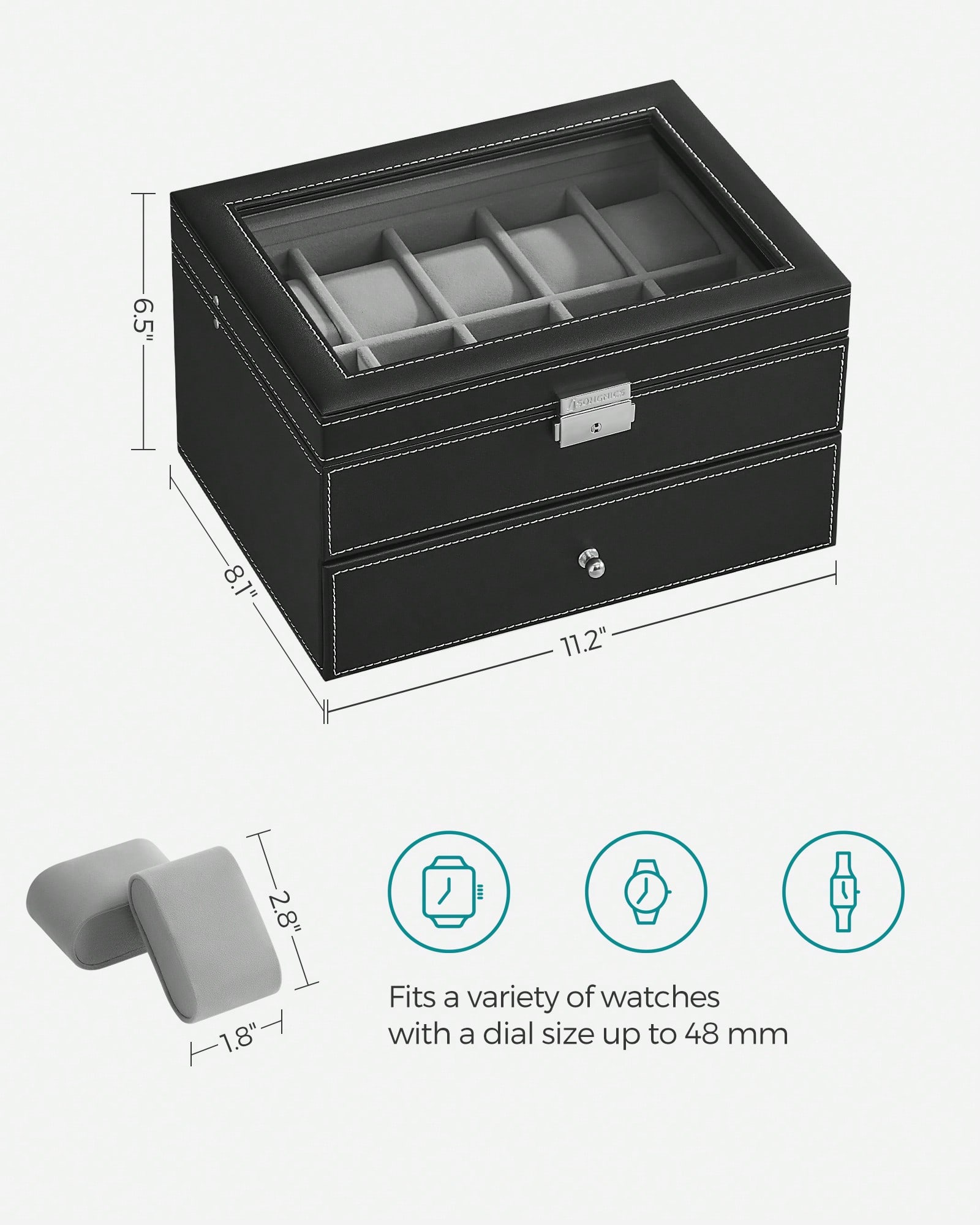 Caja para Relojes de 20 Ranura - Jewelry Watches For Men reseña y precio