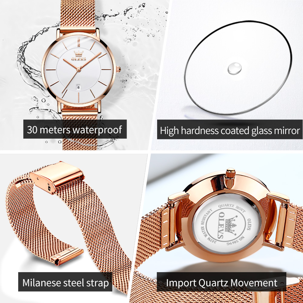 OLEVS reloj de mujer 5869 eleg - Jewelry Watch reseña y precio