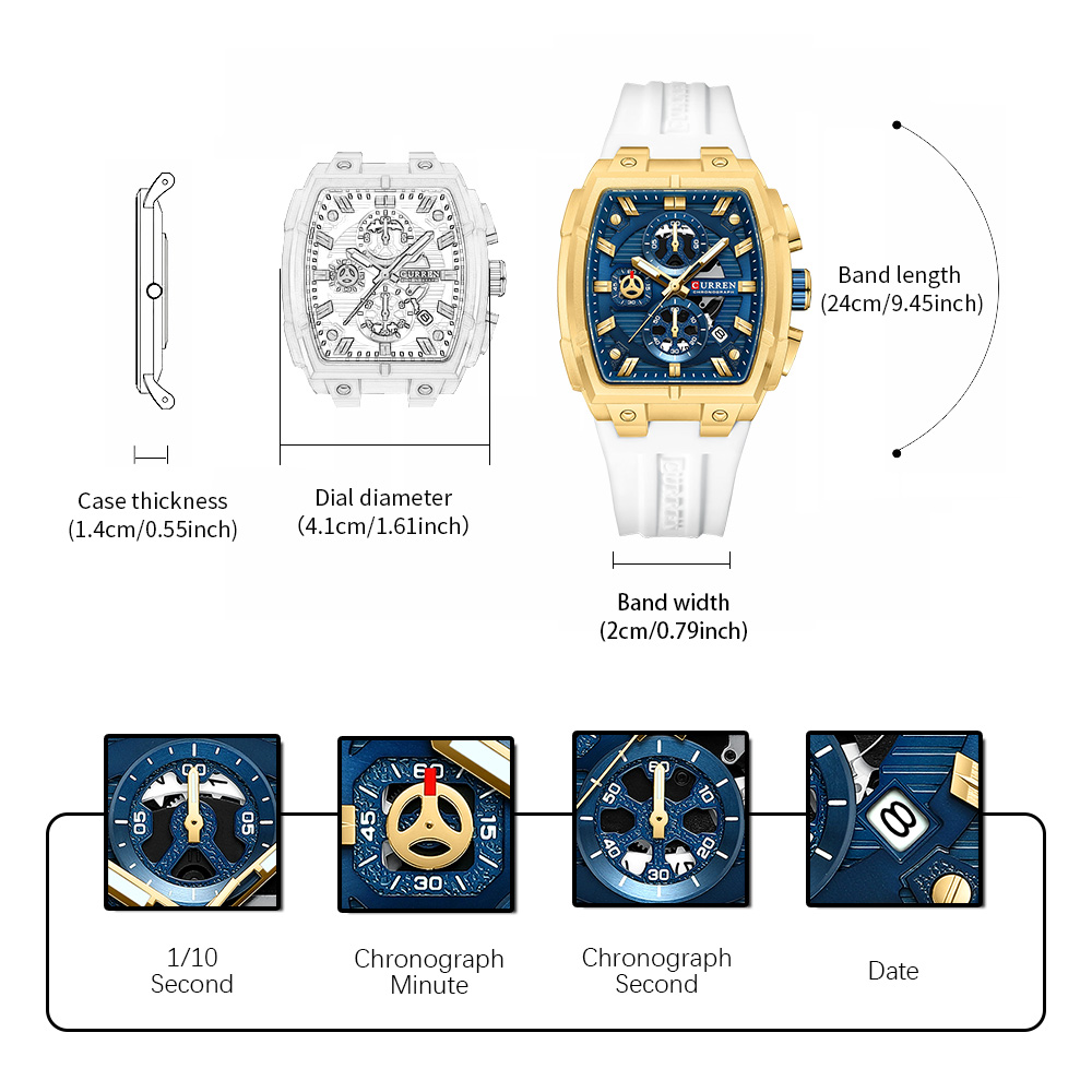 Reloj CURREN de Lujo Vintage p - Jewelry Watch reseña y precio