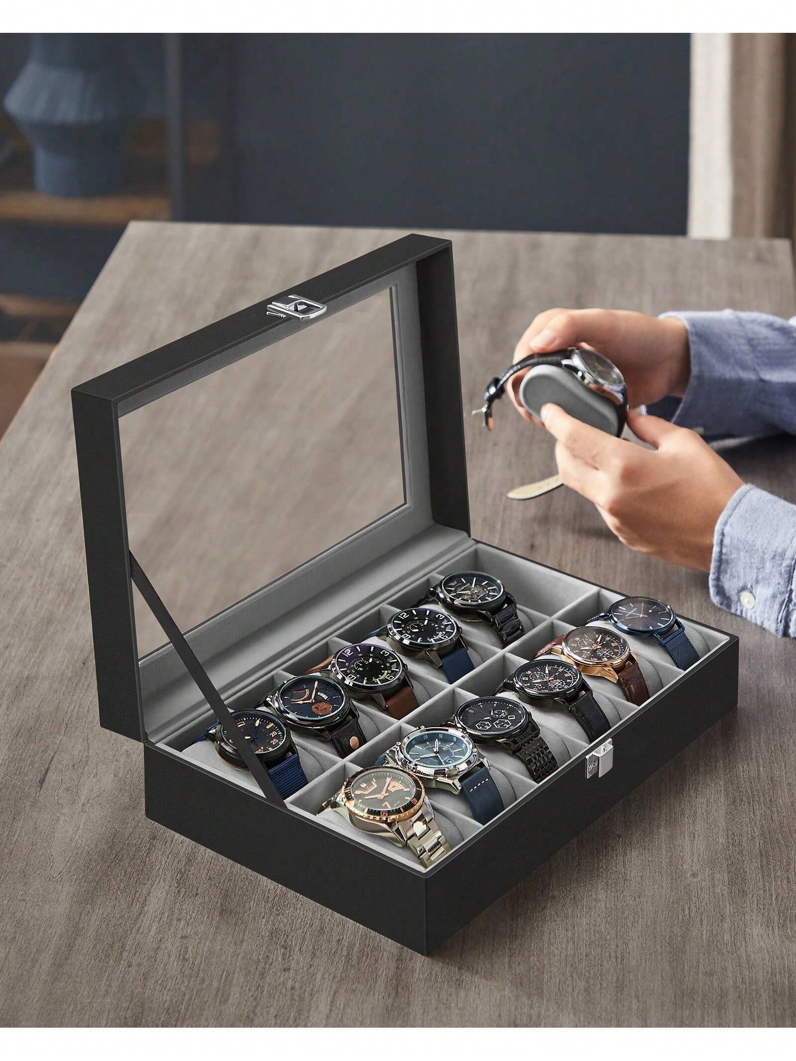 Caja para relojes con cerradur - Jewels On Watches reseña y precio