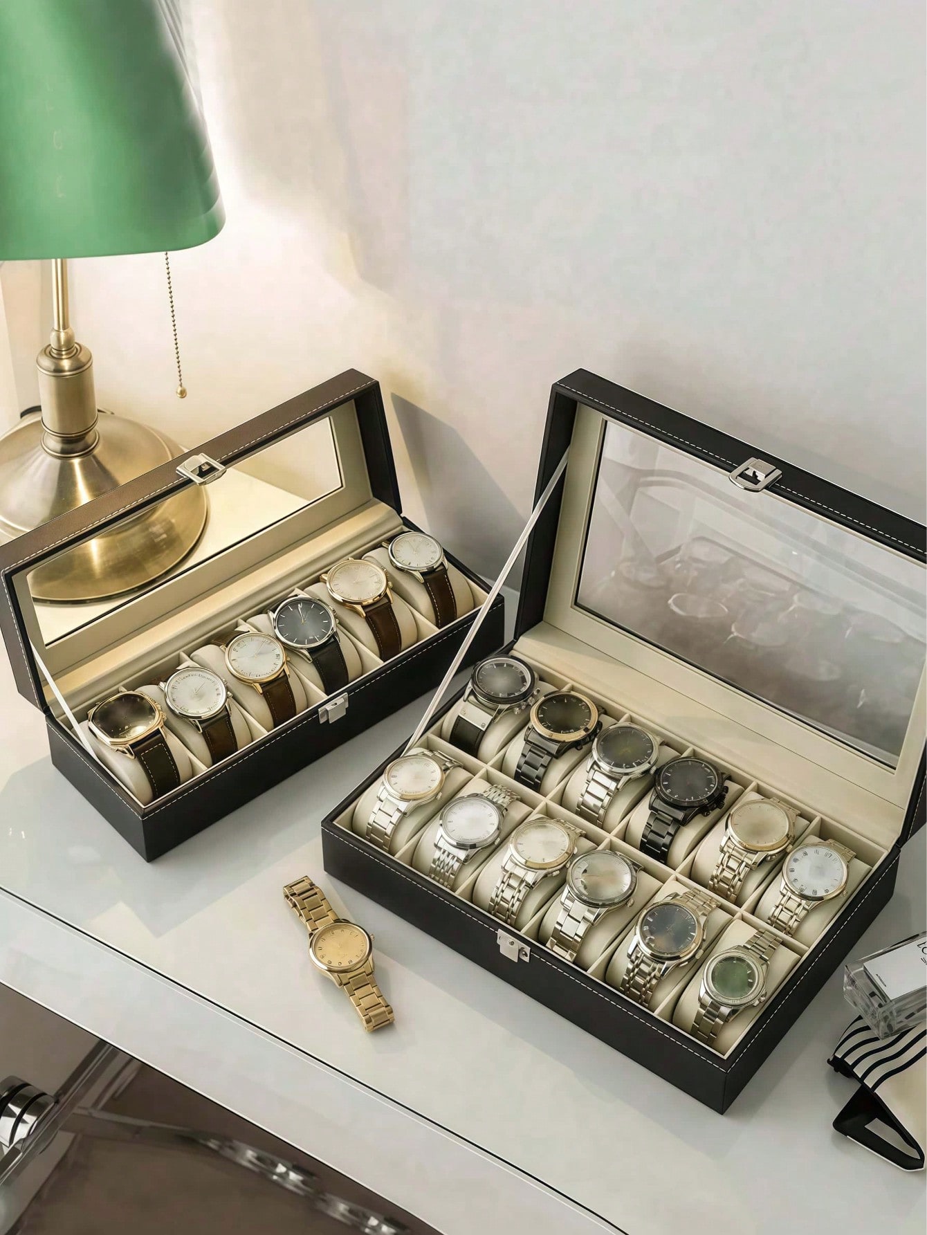 Caja de Relojes de Cuero con C - Jewelry Watches For Men reseña y precio