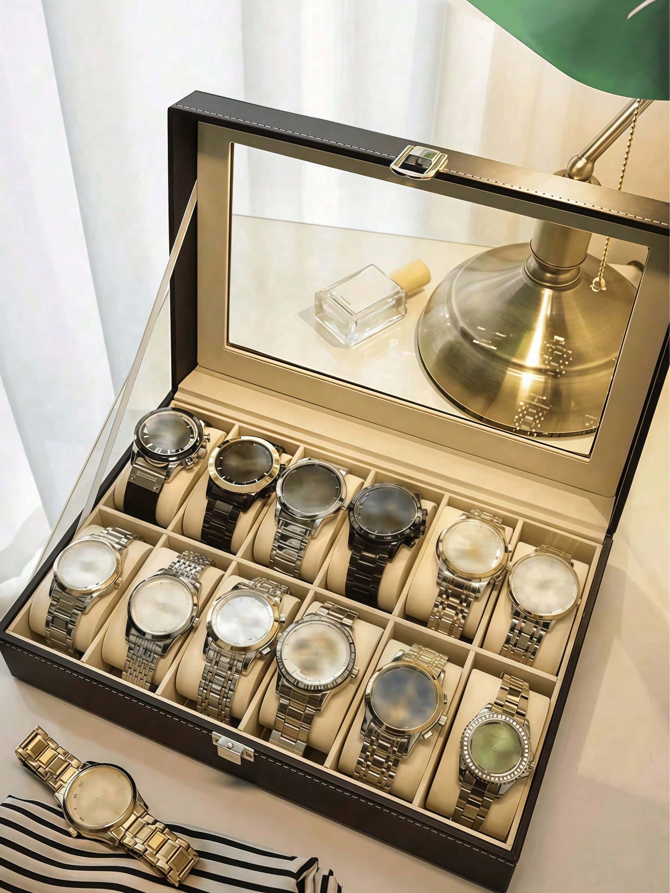 Caja de Relojes de Cuero con C - Jewelry Watches For Men reseña y precio
