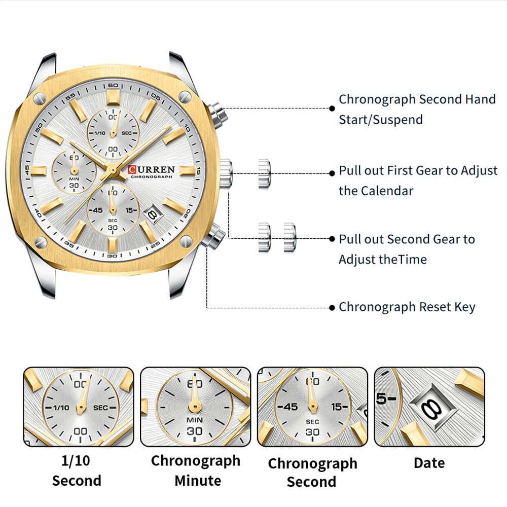 Reloj Deportivo CURREN Moderno - Jewelry Watch reseña y precio